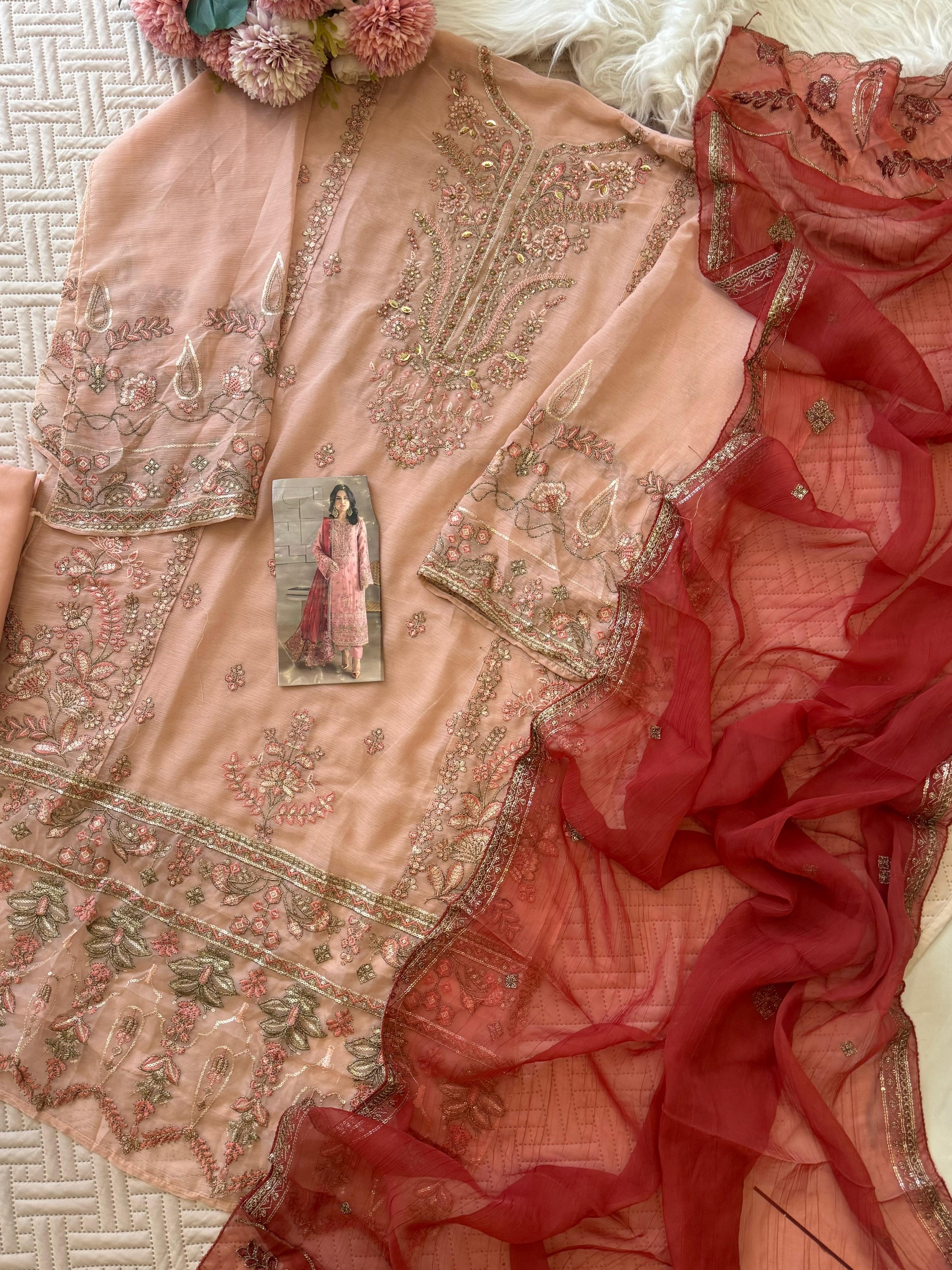 Georgette Party-wear Semi stitched Suit