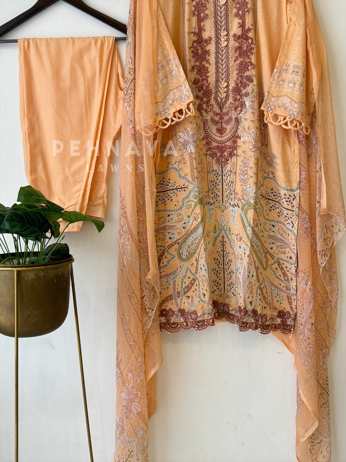 Embroidery Printed Suit Set-1512