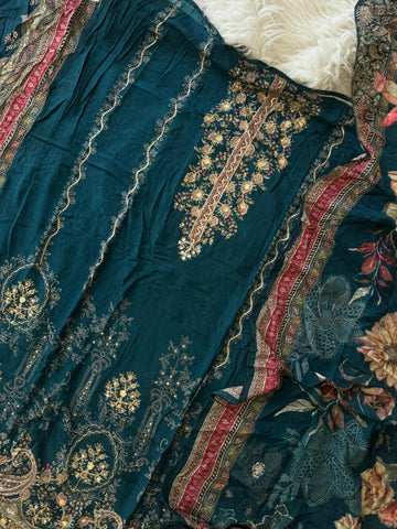 Premium viscous muslin suit-246