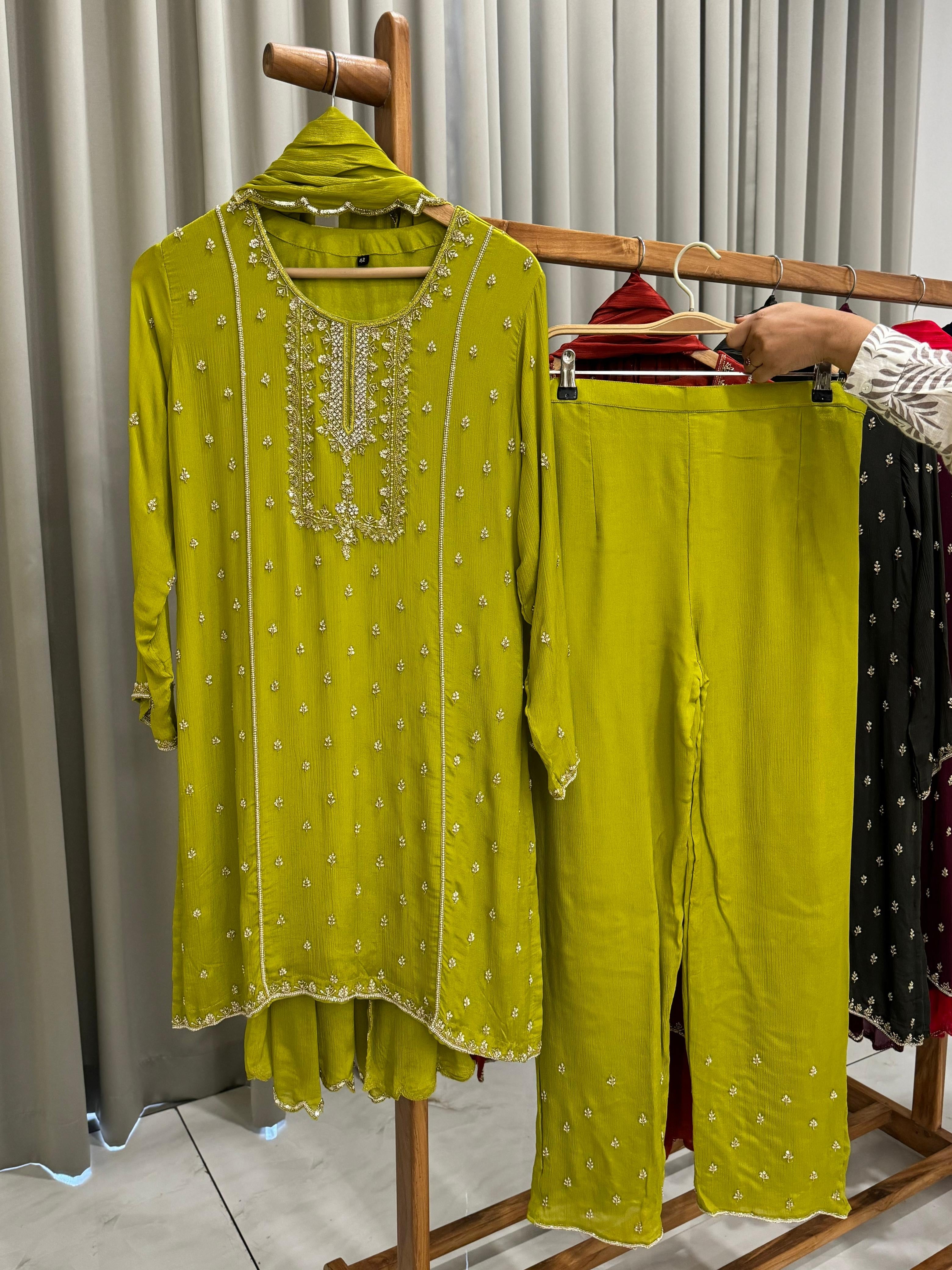 Chinnon Heavy Hand-worked Party wear Suit-6282