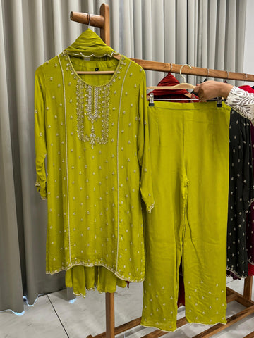 Chinnon Heavy Hand-worked Party wear Suit-6282