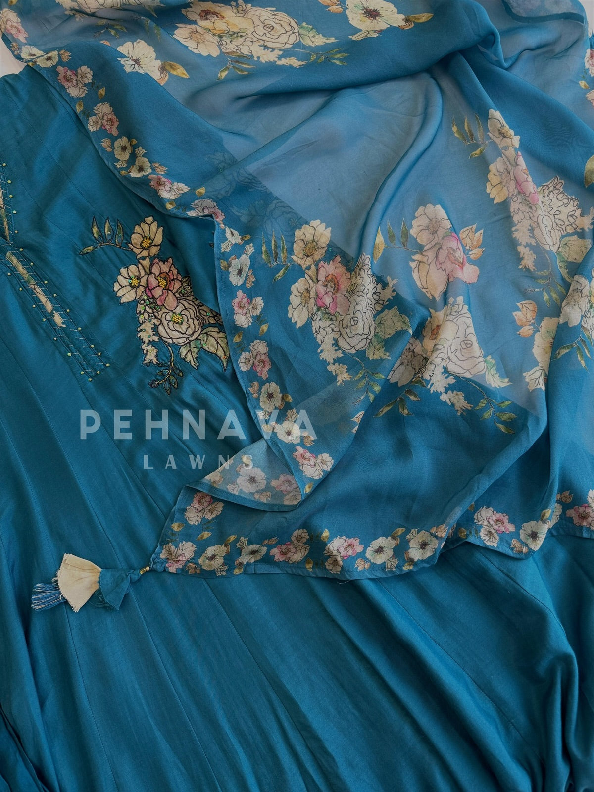 Panel Cut Muslin Anarkali Suit