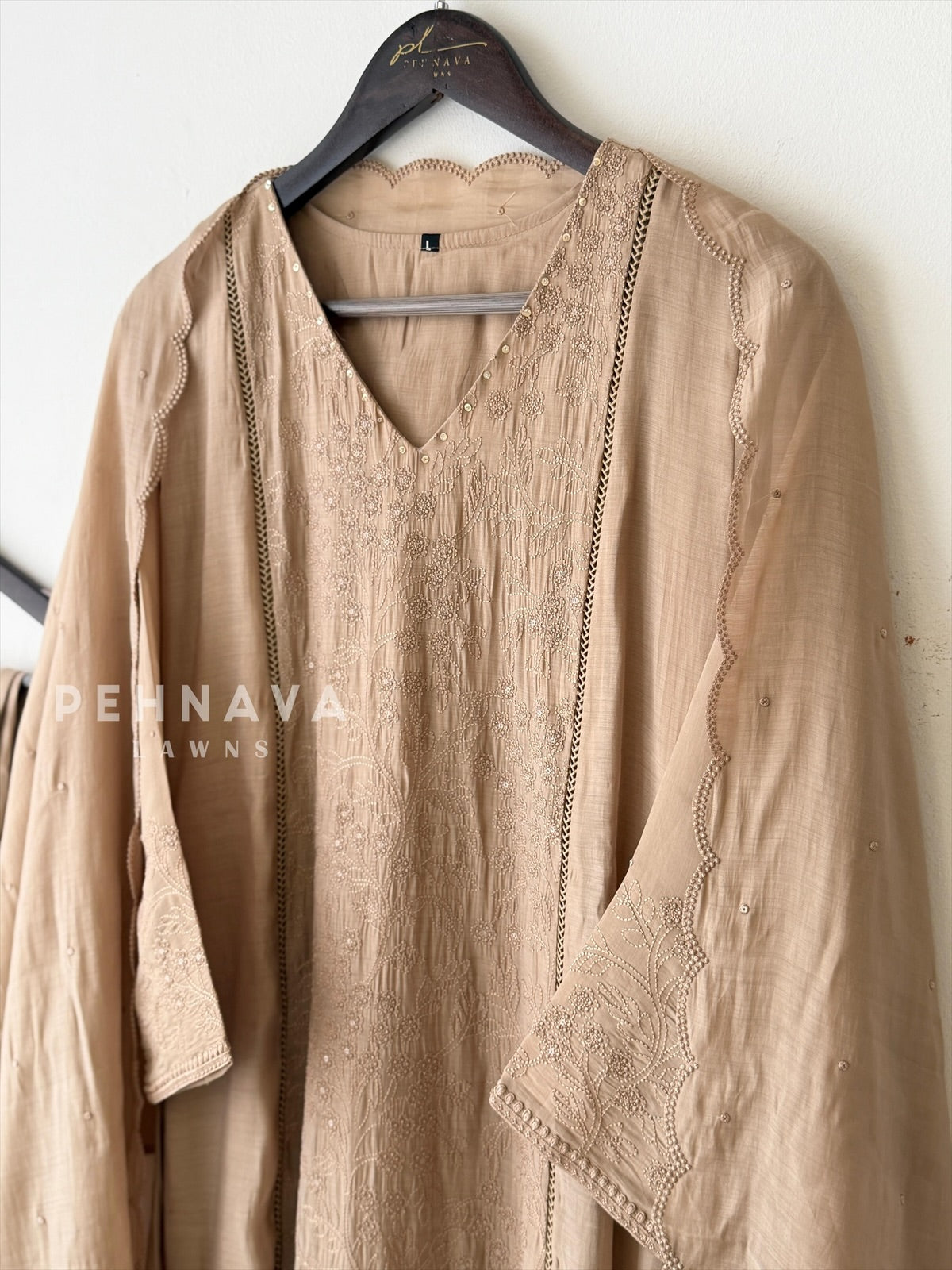 Front Panel Embroidered Suit - Pehnava Lawns