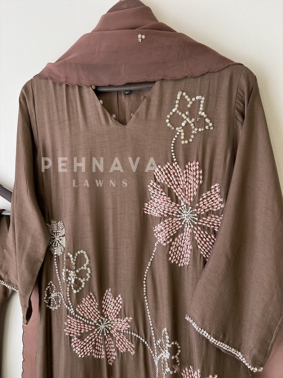 Heritage Bead Floral Suit-2285 - Pehnava Lawns