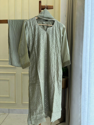 Stylish Embroidered Mulchandheri Suit - 4905