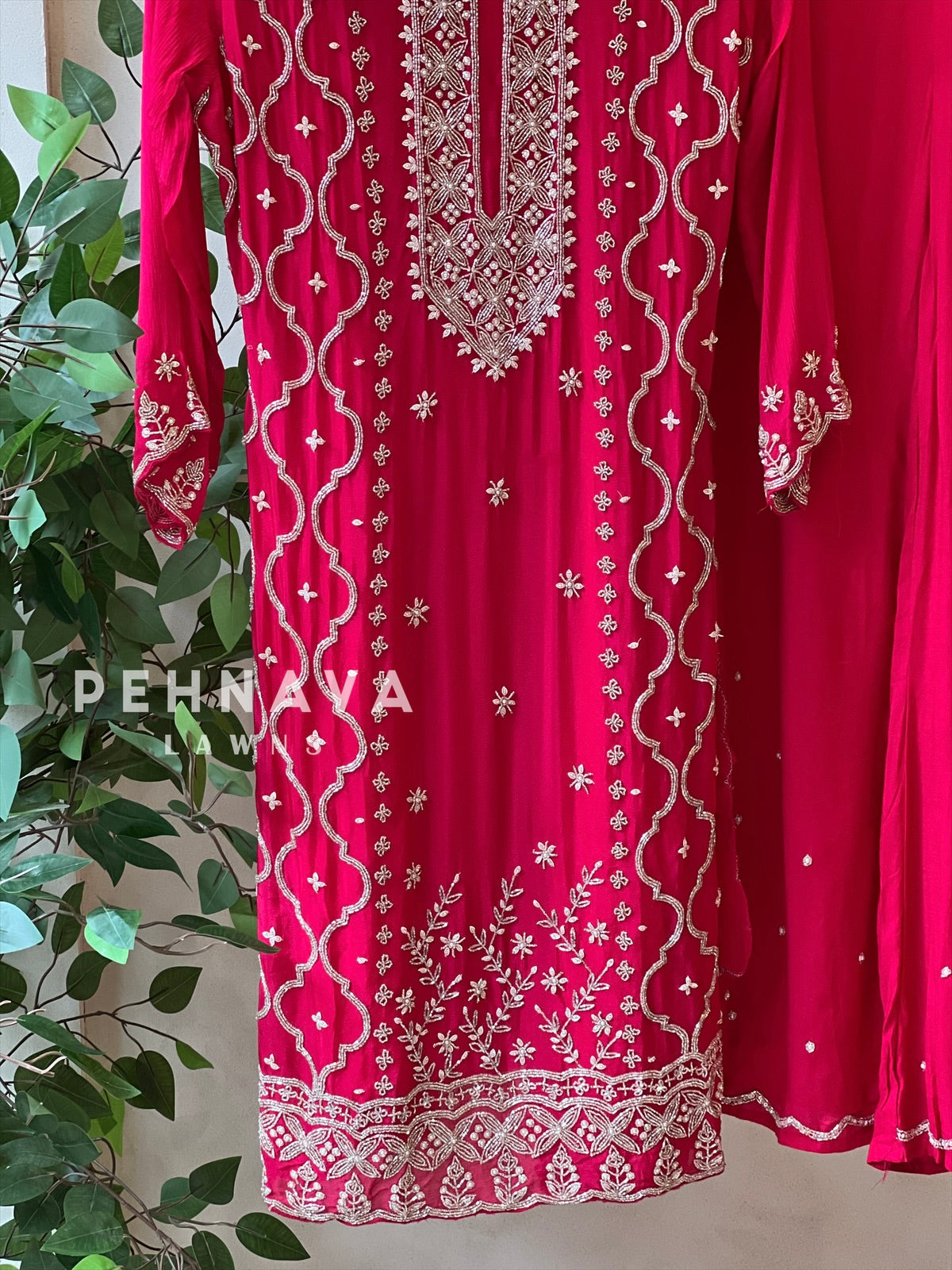Heavily Handworked bottom with Pure Chiffon Dupata