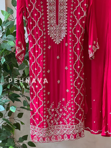 Heavily Handworked bottom with Pure Chiffon Dupata