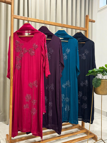 Floral Handworked Chinnon Salwar Kameez