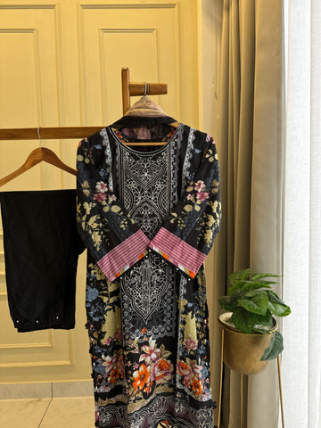 Contrast Printed Modern Pakistani Suit-2