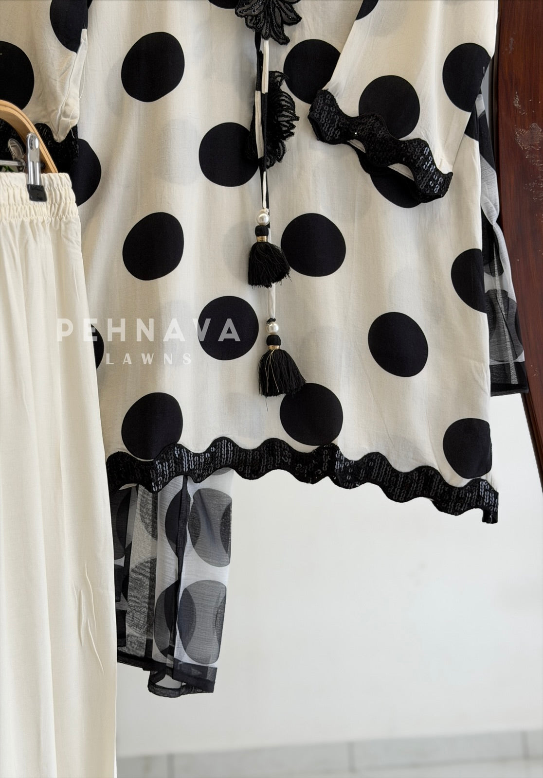 Rayon Polka Dot Printed Suit