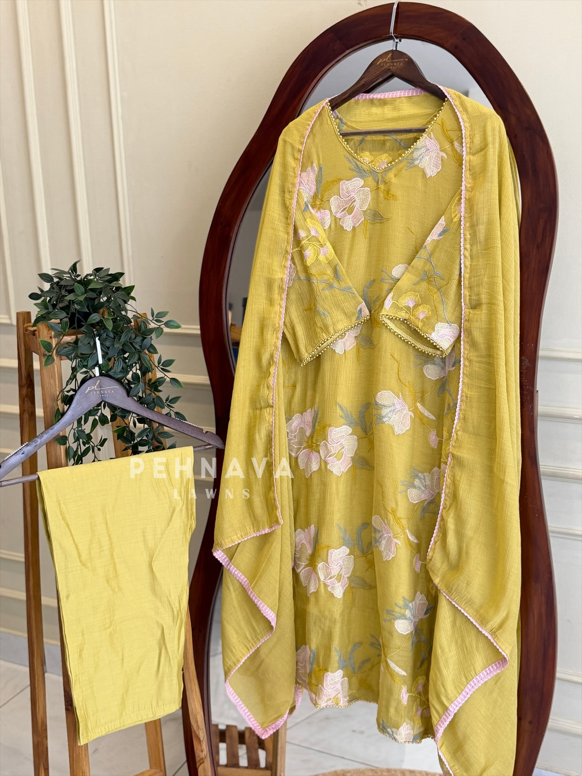 Floral Embroidered Suit Set-13160 - Pehnava Lawns