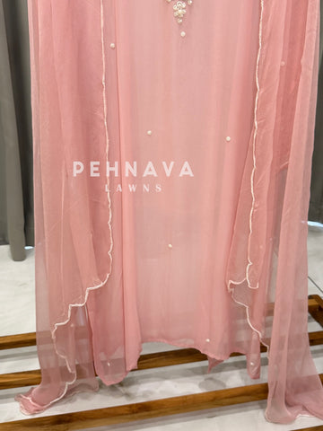Premium Chiffon Handwork Semi-Stitched Suit