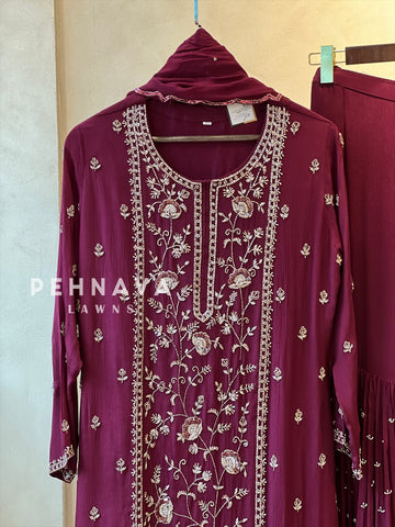 Premium hand worked sharara suit
