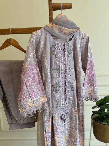 Cotton casuals suit pure chiffon dupatta-3
