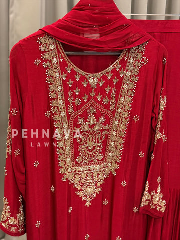 Premium hand worked sharara suit