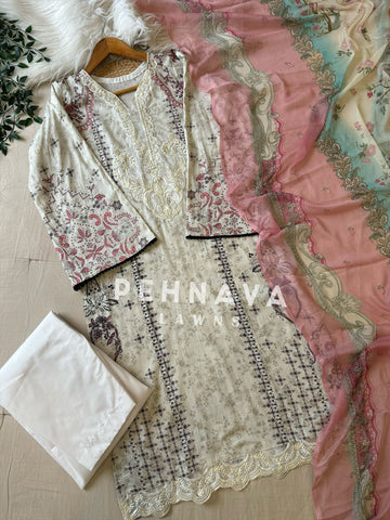 Cotton Casual Pak Suit Ft. Chiffon/Cotton Dupata-1296