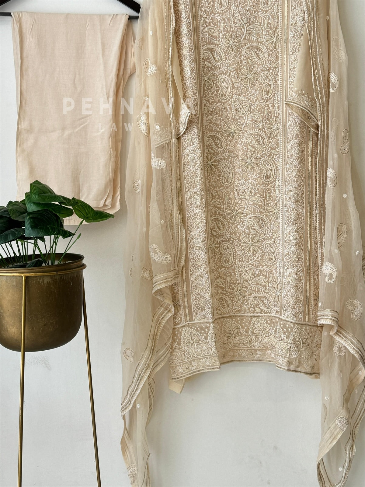 Premium heavy Embroidered Georgette Suit-No.6 - Pehnava Lawns
