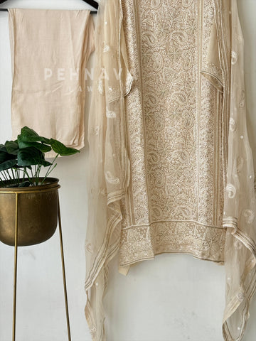 Premium heavy Embroidered Georgette Suit-No.6 - Pehnava Lawns