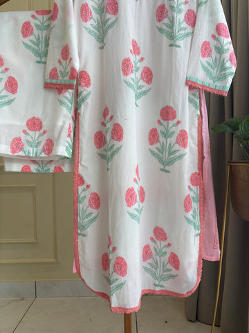 Floral Printed Pure Cotton Co-ord Set