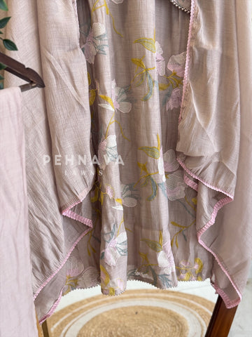 Floral Embroidered Suit Set