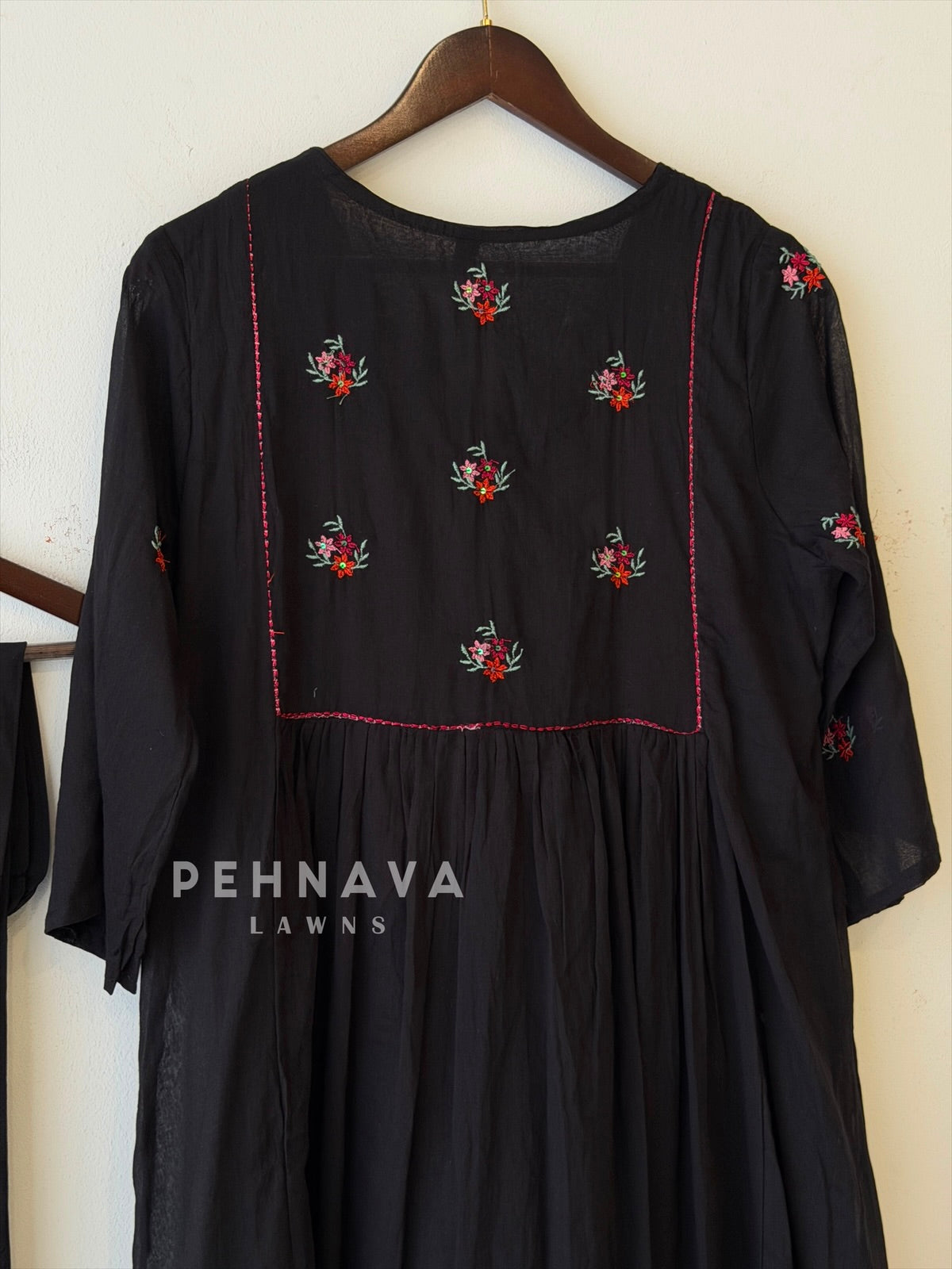Thread Embroidered Cotton Suit Set-B275