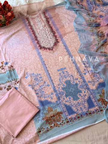 Signature Printed Lawn Unstitched Suit-1893