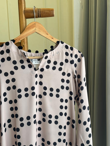 Premium Silk-Cotton Tunic Top-J5995