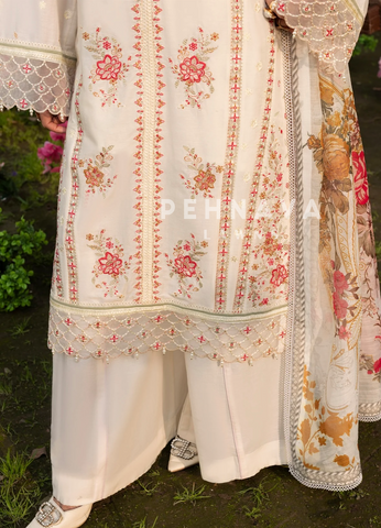 Zarqun Premium Cotton Embroidered Ensemble