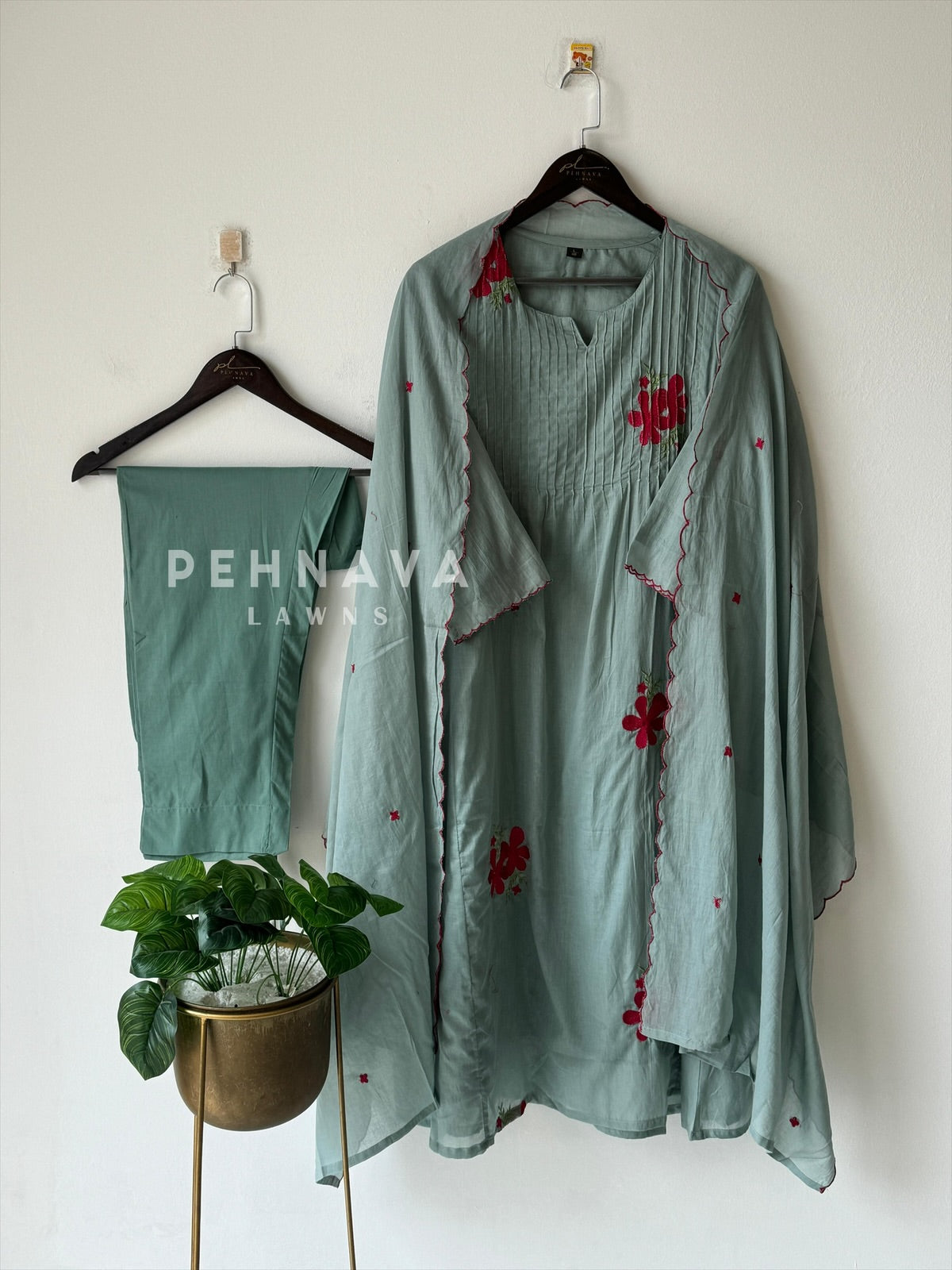 Cotton Floral Embroidered Suit-15441 - Pehnava Lawns