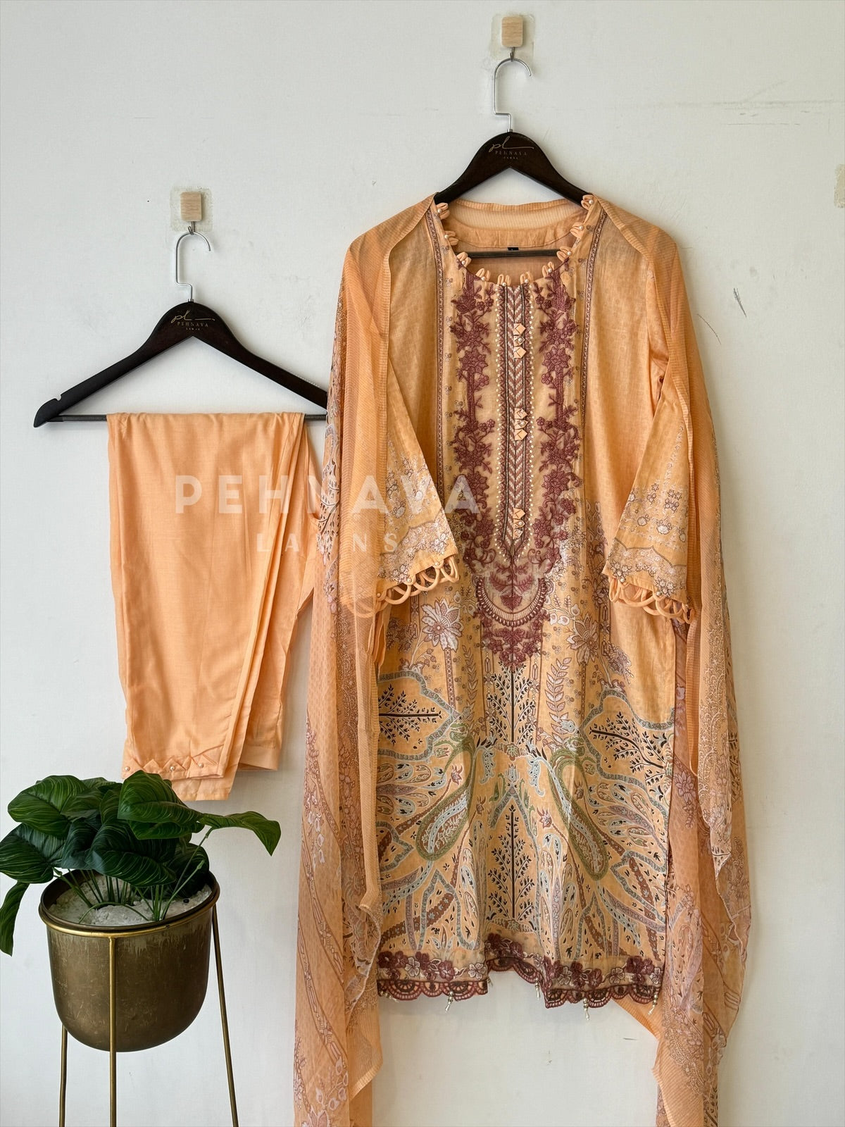 Embroidery Printed Suit Set-1512