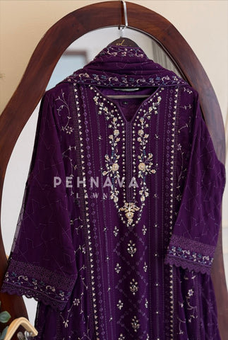 Agha Noor Formal Chiffon Ensemble