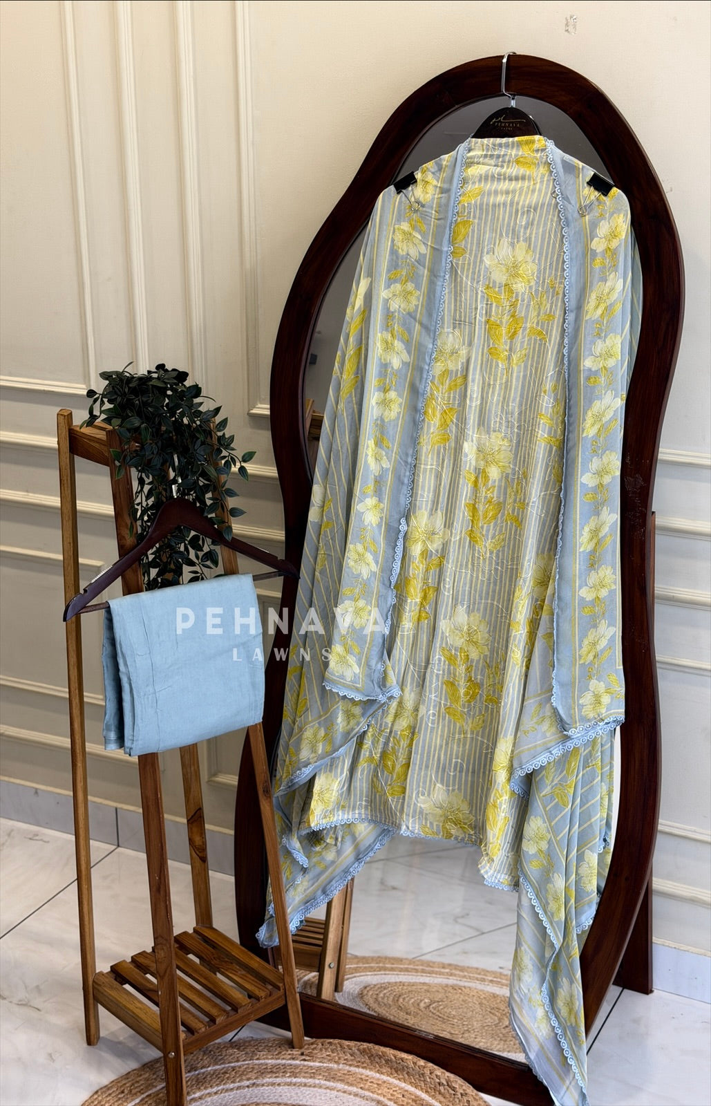 Floral Embroidered Unstitched Suit