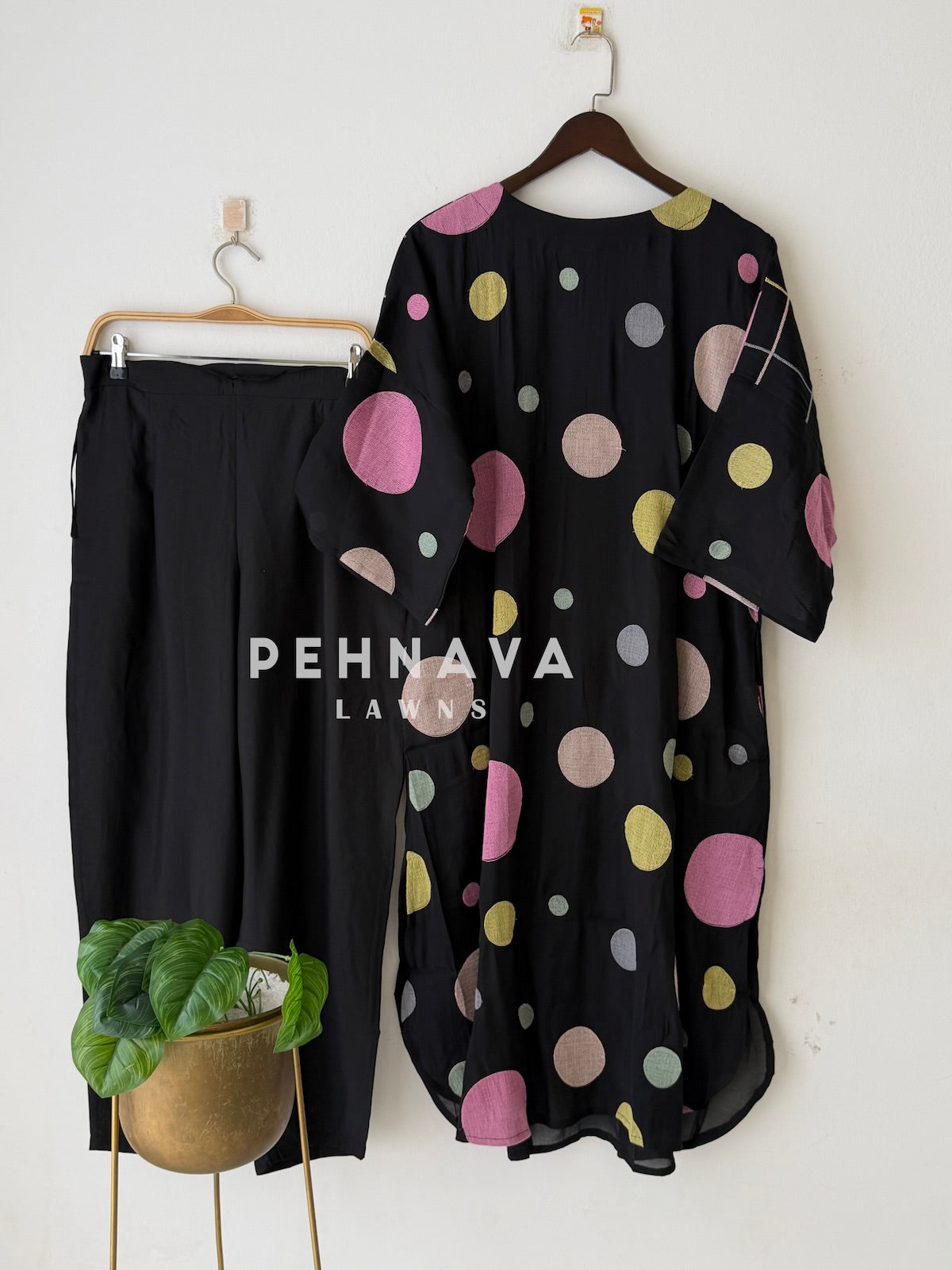 Polka Dot Appliqué Three Piece Set