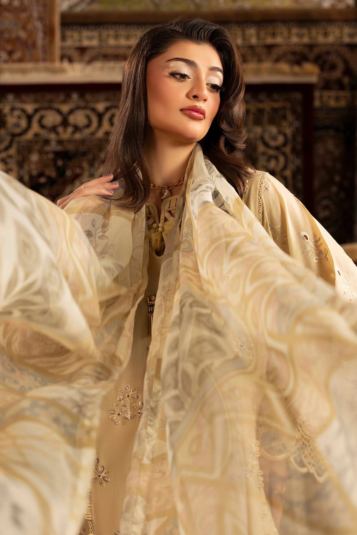 Adan’s Chenille premium unstitched suit-D01 - Pehnava Lawns