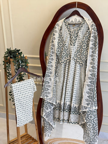 Block Print Flared Suit Set 11081-84