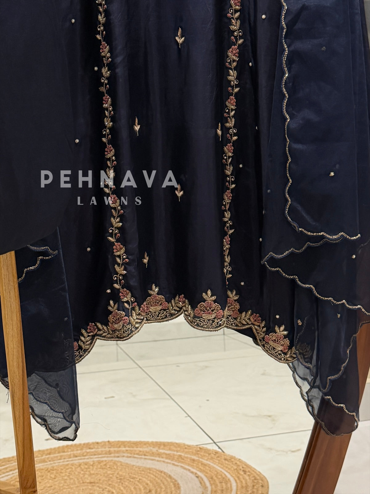 Premium Zardozi Embroidered Semi Stitched Suit-2657