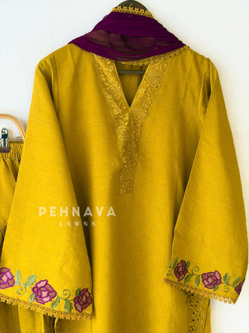 Floral Embroidered Farshi Salwar-LRC311