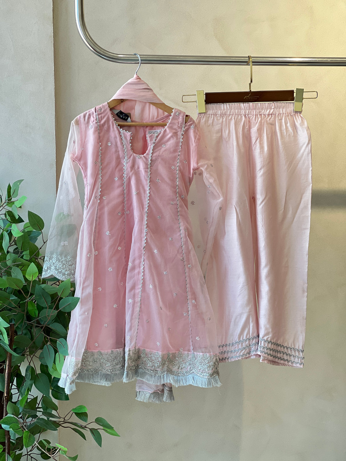 Kids party wear -ready to wear MKS-EF25-37-PINK - Pehnava Lawns
