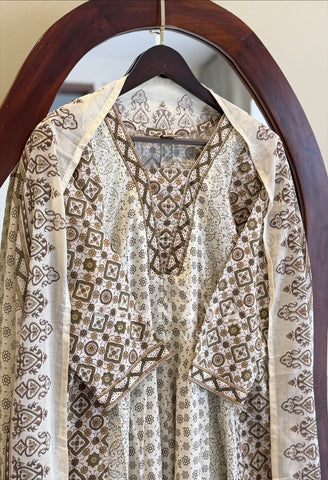 Block Print Flared Suit Set 11081-84