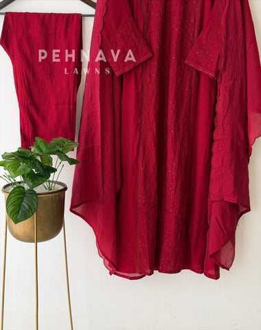 Front Panel Embroidered Suit - Pehnava Lawns