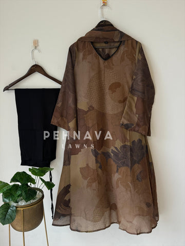 Printed Organza Ensemble Suit-4201
