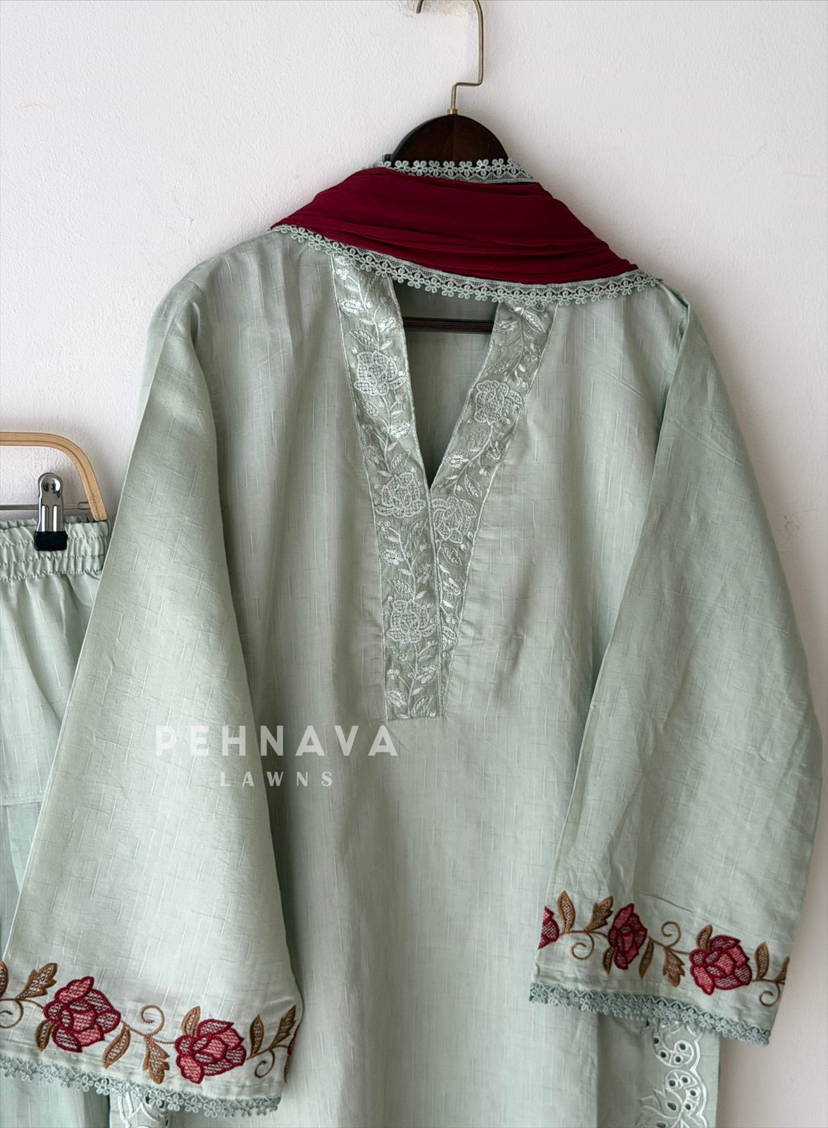 Floral Embroidered Farshi Salwar-LRC311