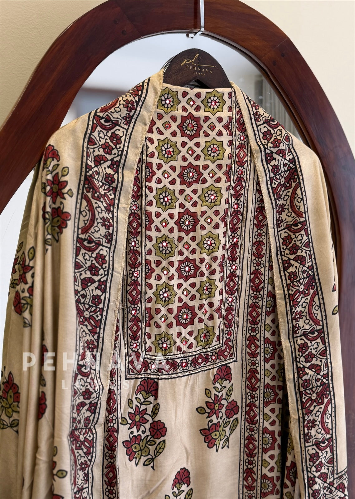 Ajrak Printed Unstitched Suit