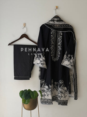 Signature Embroidered Unstitched Suit-1356B