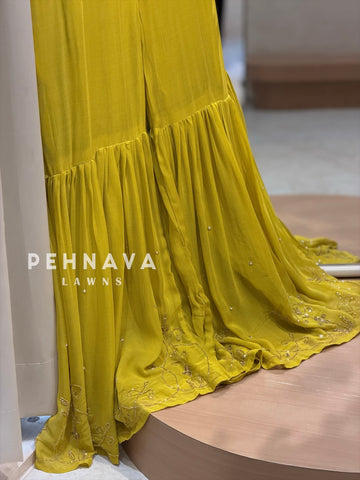 Premium  Handworked Sharara Suit