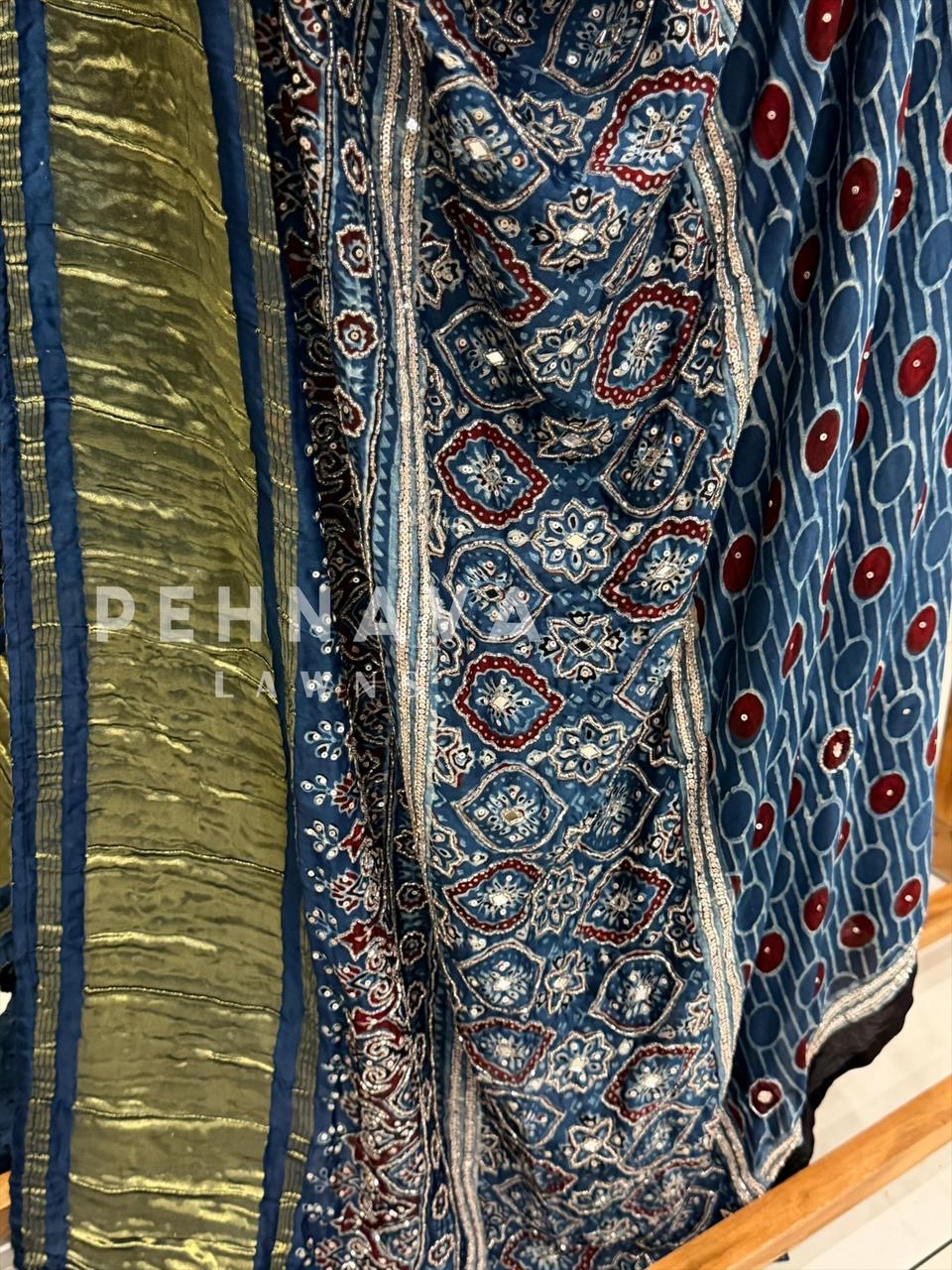 Ajrak Printed Unstitched Suit