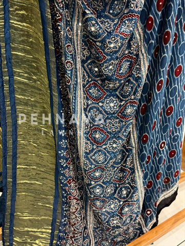 Ajrak Printed Unstitched Suit