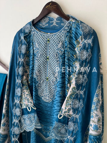 Embroidered Lawns Suit-202 - Pehnava Lawns