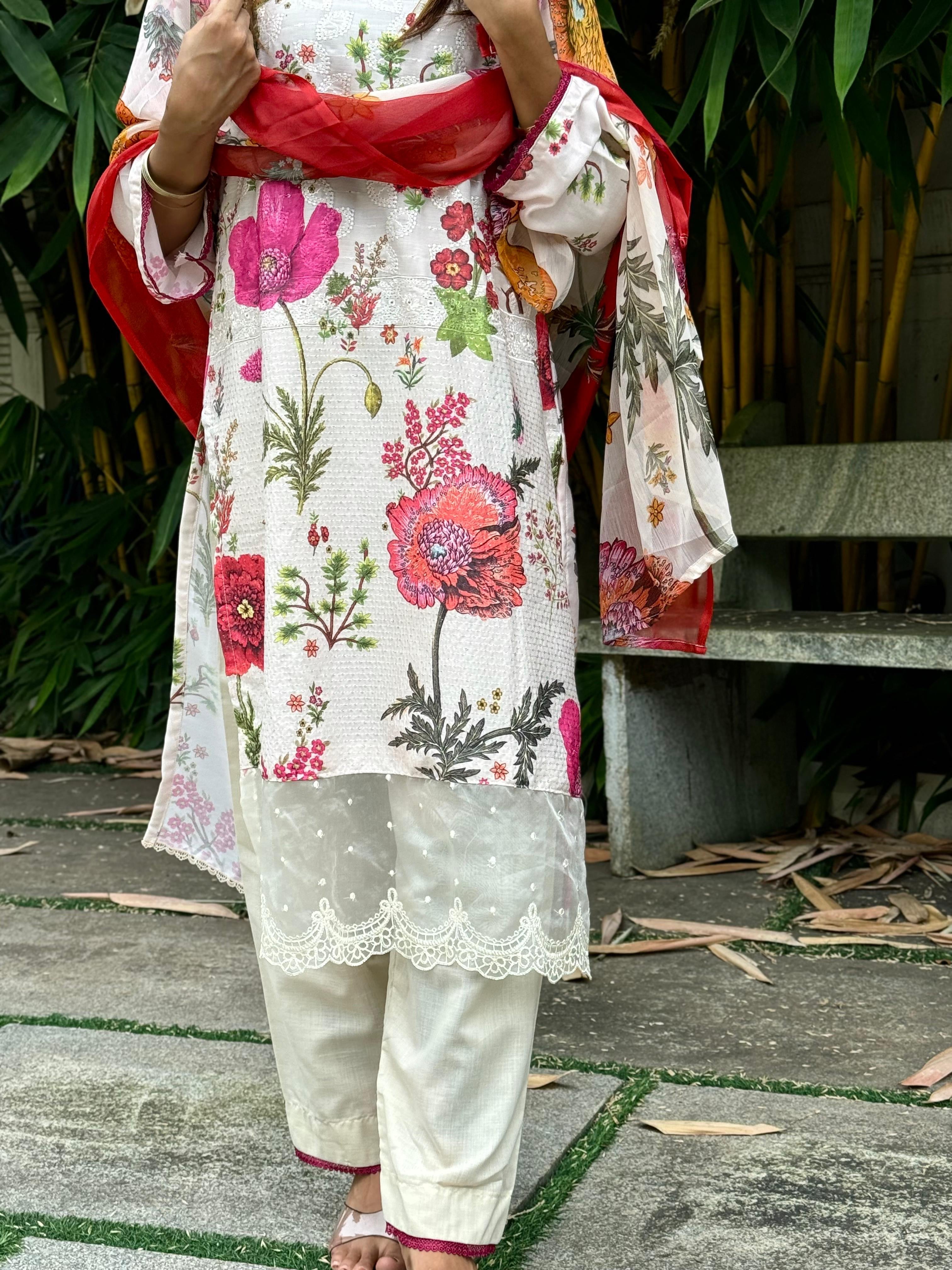 Floral Patterned Casual Pak-Suit-1