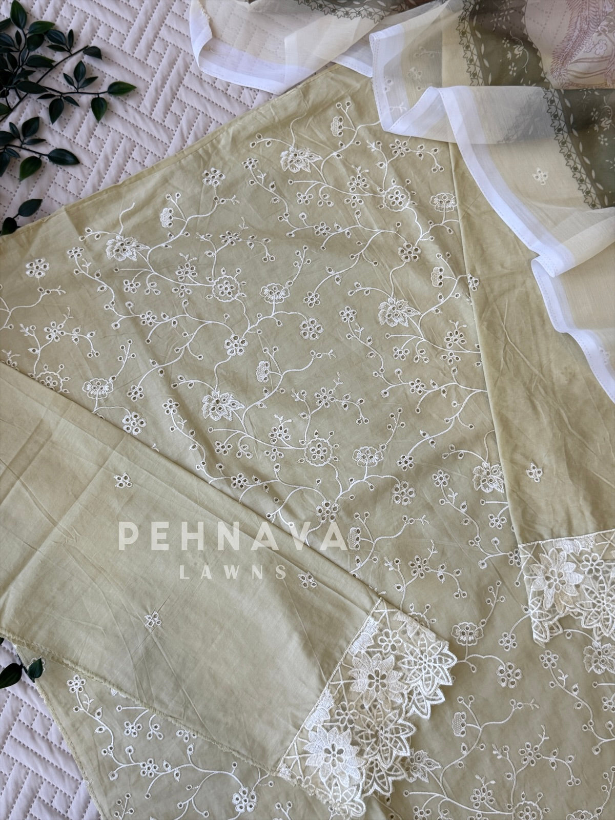 Embroidered Semi Stitched Suit-2181